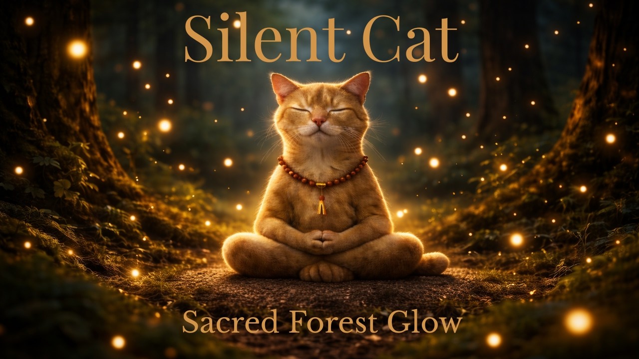 RAF the Golden Cat | Sacred Forest Glow | Meditation for Cat Lovers (2 Hours)