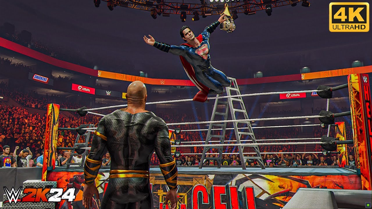 WWE 2K24 - Black Adam vs. Superman - Ladder Match | PC [4K60]