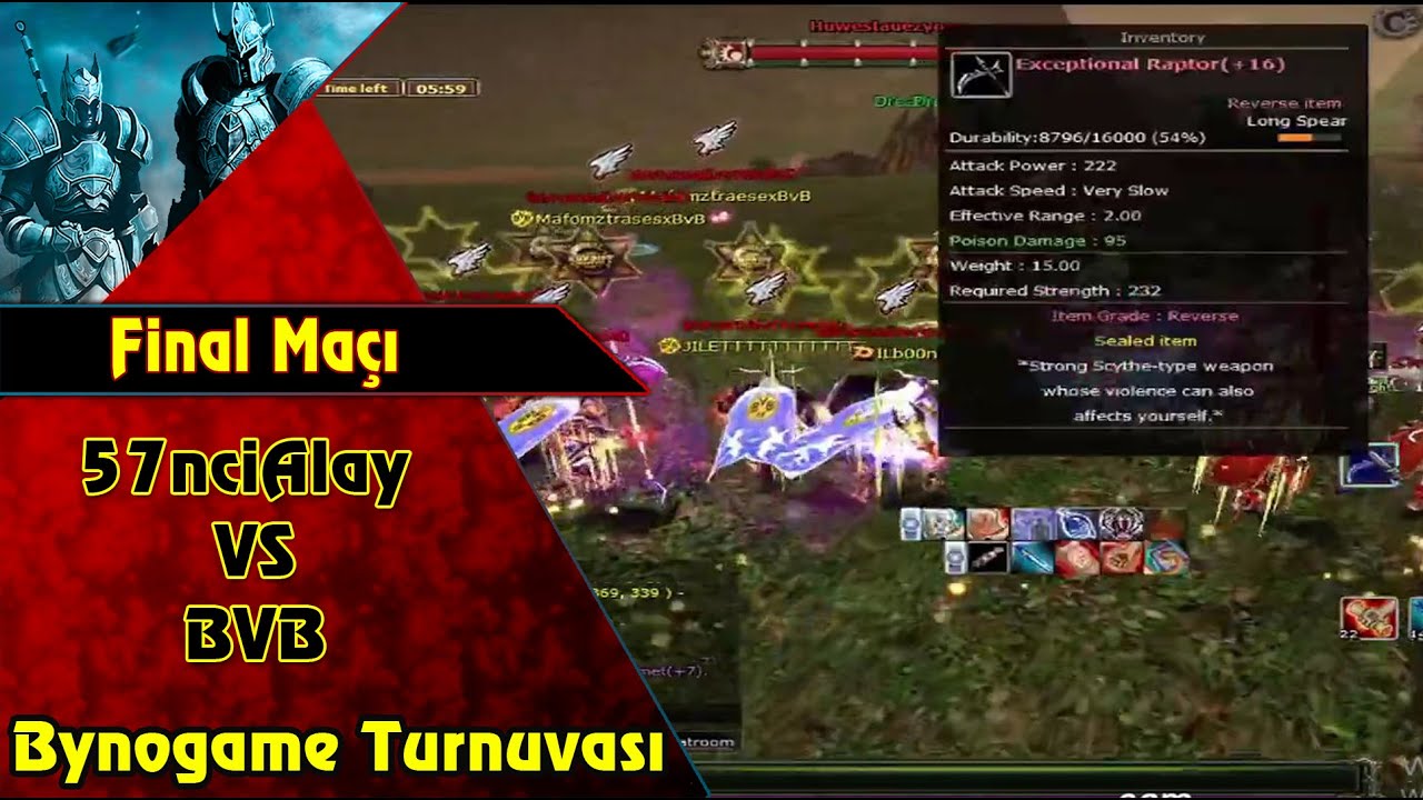 57nciAlay VS BVB Şampiyonluk Maçı Melee Turnuvası Final  | Knight Online | Turnuva | PK