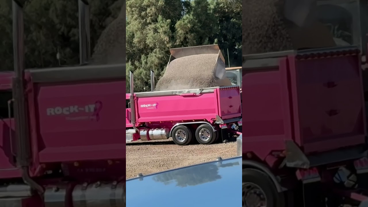 Dump truck getting loaded 