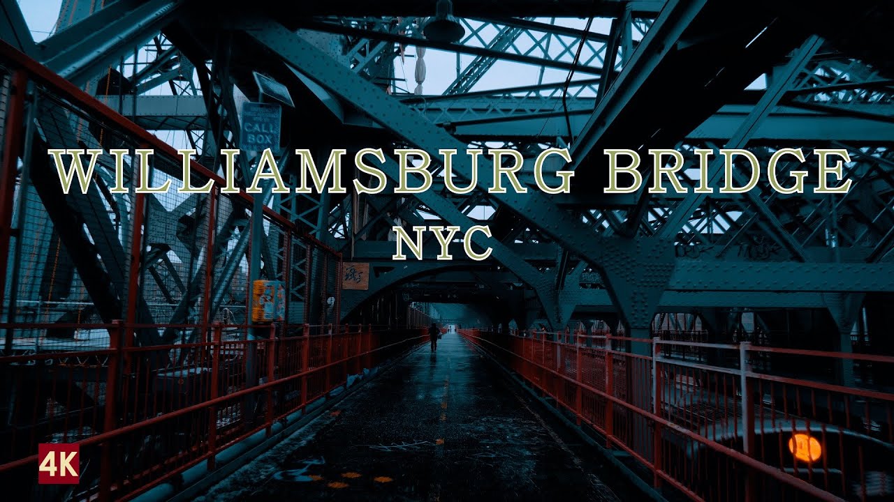 4K Cinematic walk williamsburg bridge NYC