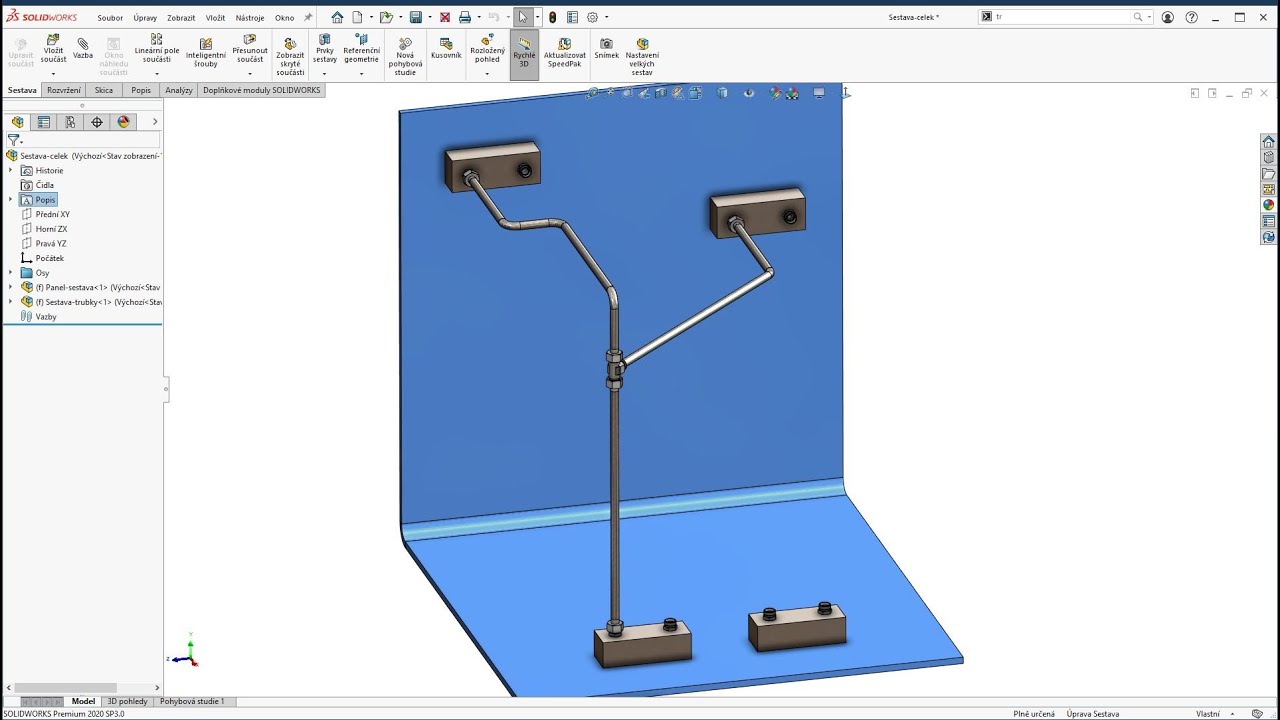 Hydraulika v SOLIDWORKS část 2./3