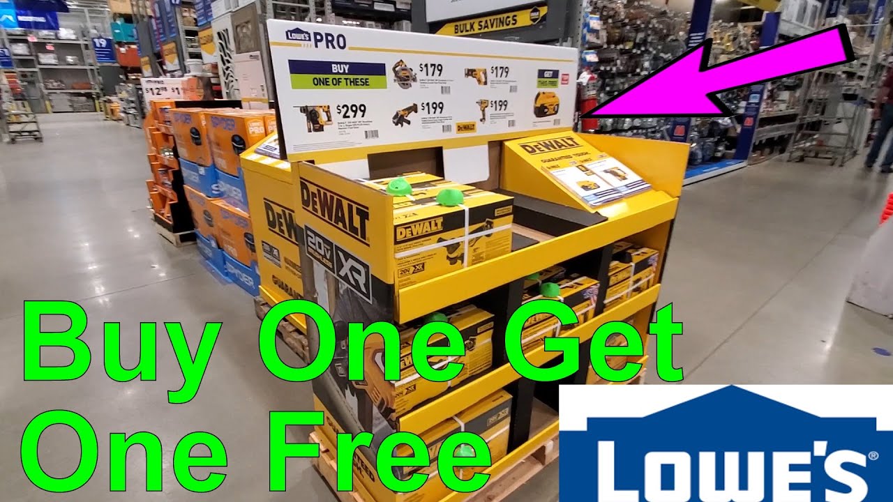 Buy One Get One Free DeWalt @ Lowes