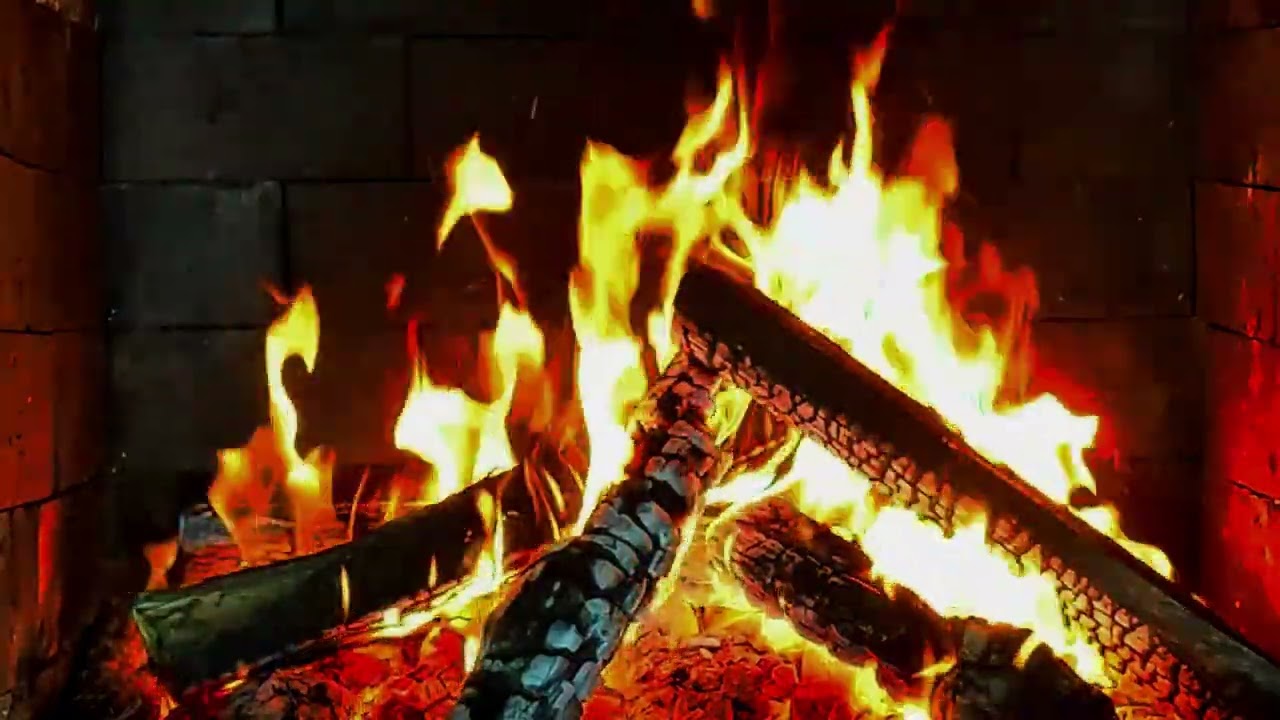 🔥 Real Cozy Winter Fireplace 4K ❄️  Crackling Fire Sounds for Deep Sleep