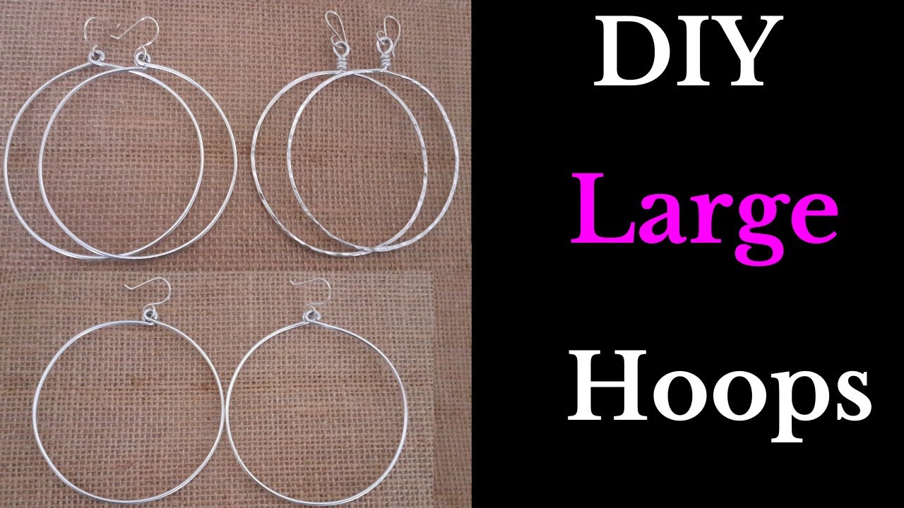 How to Easily Make Hoop Earrings | Silver Hoop Earrings |2  Easy DIY Hoop Earrings