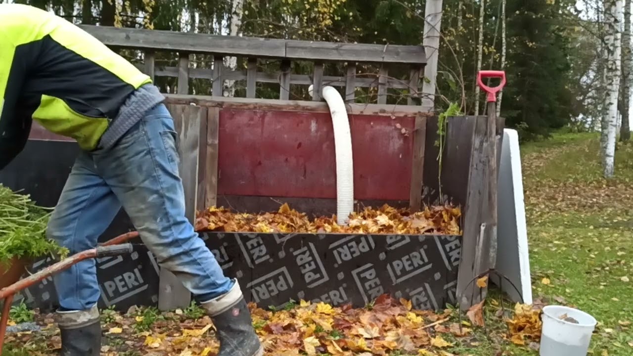 Lehtikomposti käyntiin vielä syksyllä.