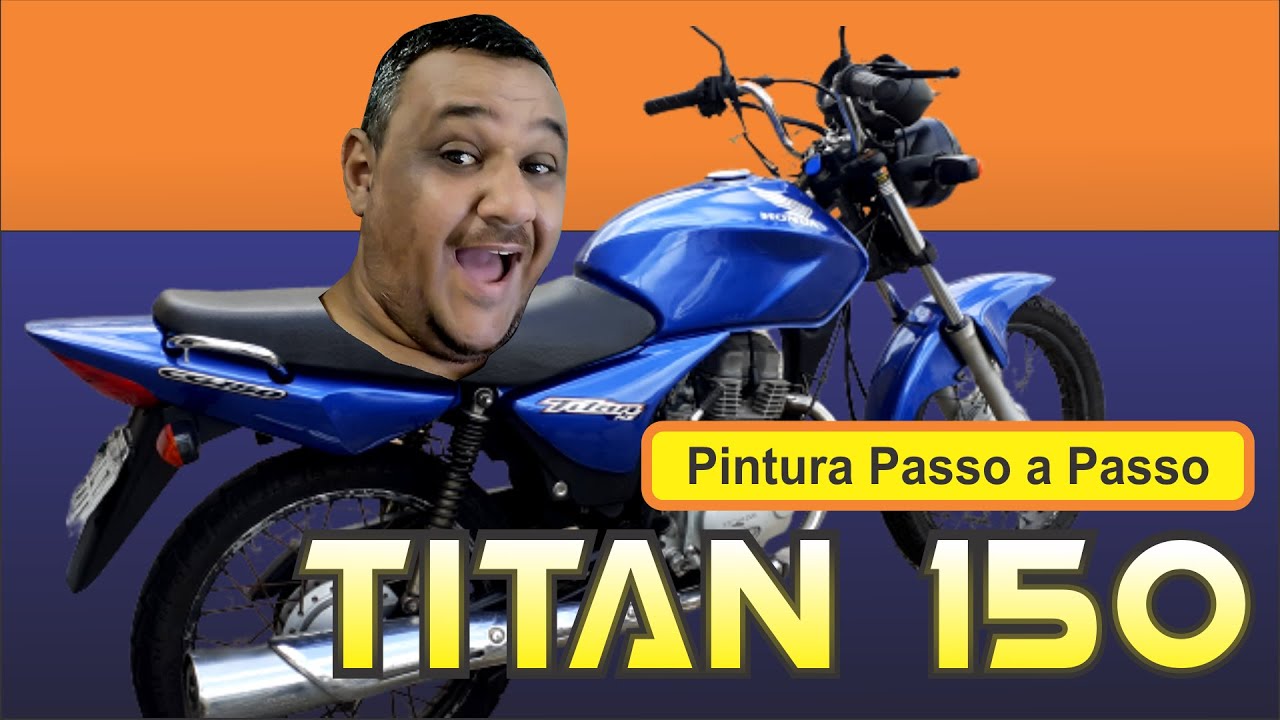 Pintura Titan 150 - Passo a passo - veja como eu fa&ccedil;o a pintura aqui na oficina.