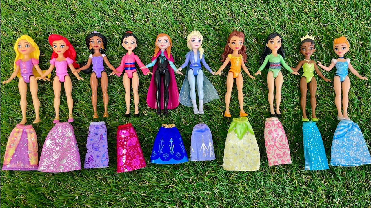 Unboxing Mattel Disney Princess Playset | Frozen Elsa, Anna, Belle, Ariel, Cinderella Dolls | ASMR 