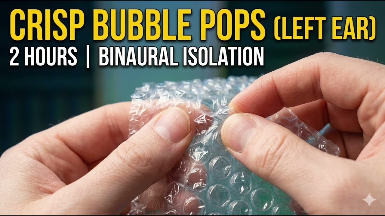 2 Hours Extreme Bubble Wrap Popping | Precise Binaural Pops (Left & Right Ear