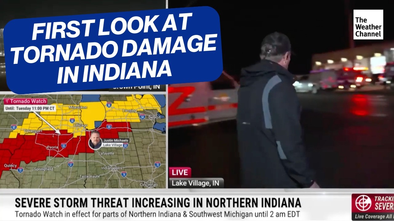 Severe Damage Left Behind by Likely Tornado in Lake Village, Indiana