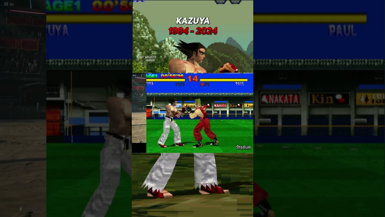 Kazuya Mishima Evolution Tekken 1 1994 - Tekken 8 2024 