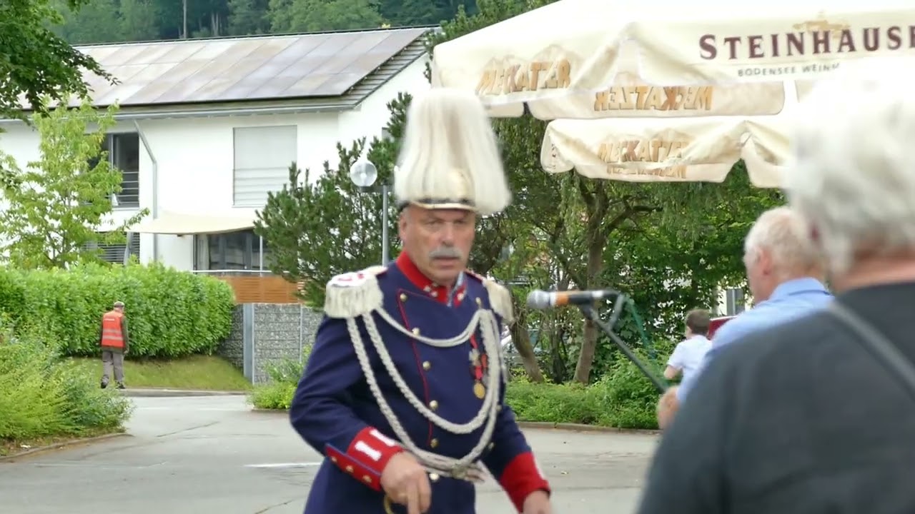 Antreten zum Salve schießen an Peter und Paul 2024 in Laimnau