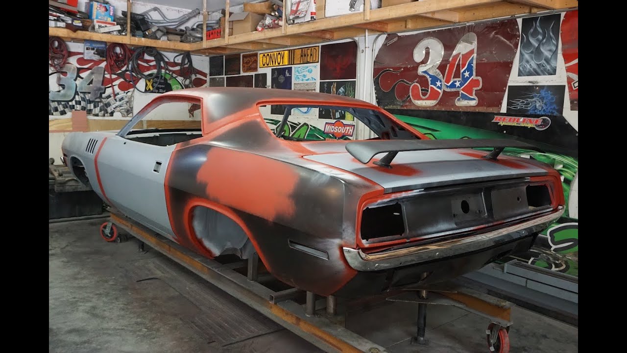 1971 Cuda Episode 8 Installing Quarters, trunk deck filler panel, tail panel, spoiler