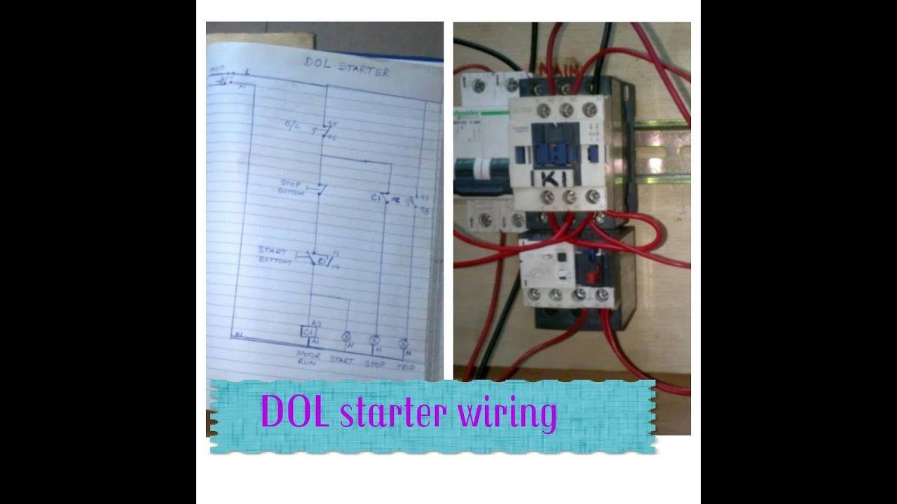 DOL Wiring (Direct online starter) control wiring