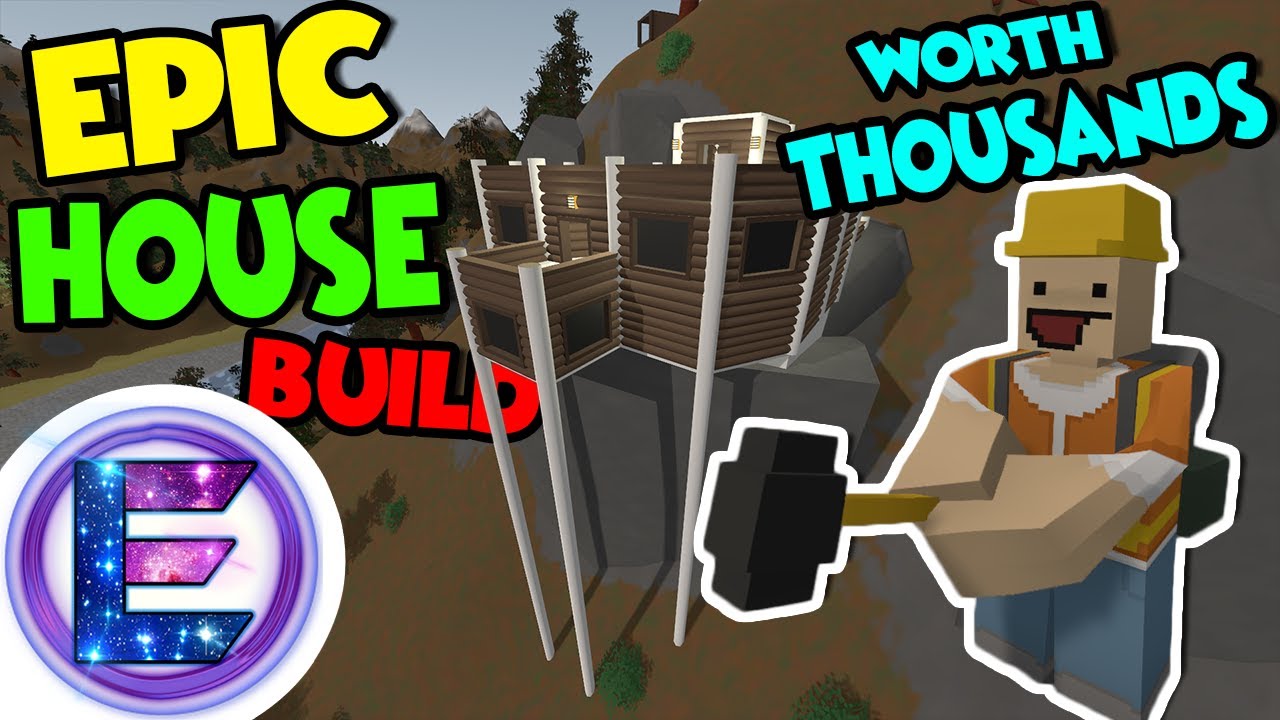 EPIC CLIFF HOUSE BUILD That's worth Thousands - Unturned RP ( Speed build )