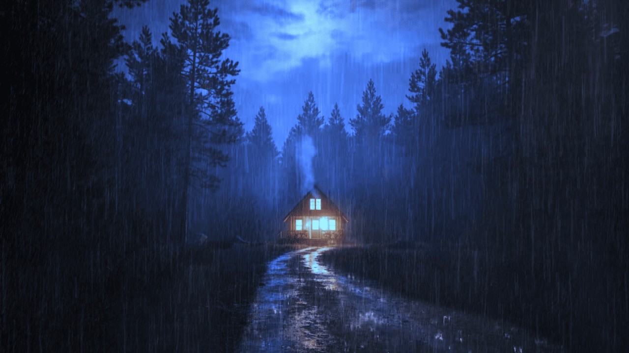 Cozy Sounds of Rain | Relaxing Rain in a Forest Cabin | Deep Sleep & Insomnia Relief