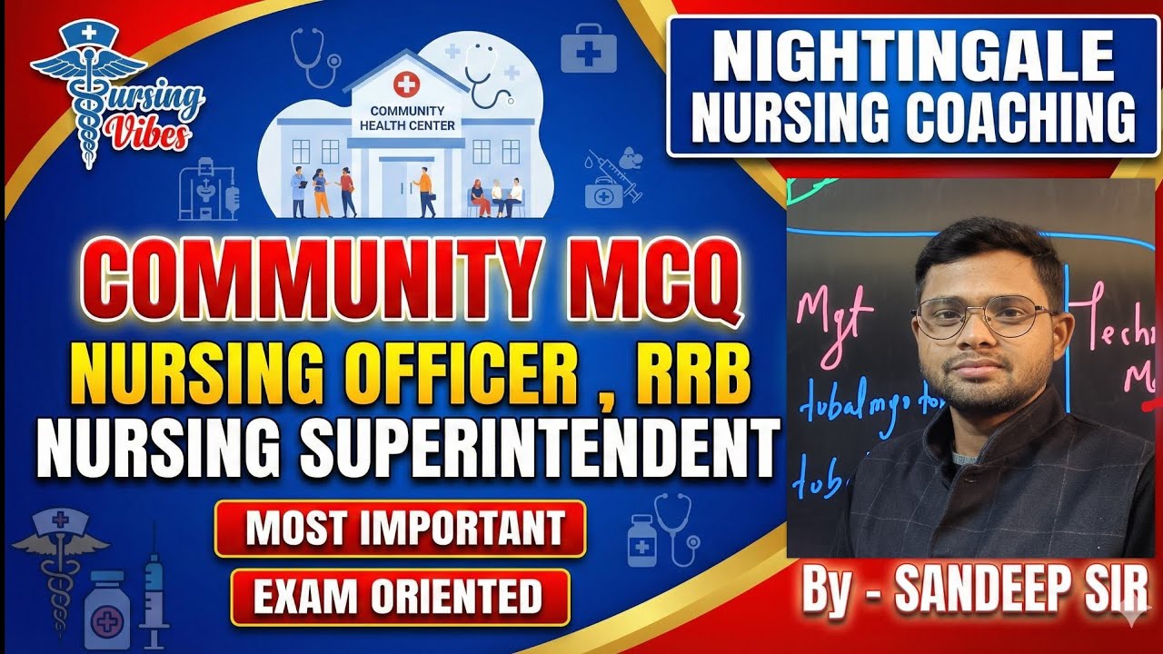 COMMUNITY MCQ RRB NURSING SUPRITENDENT KGMU SGPGI NURSING OFFICER