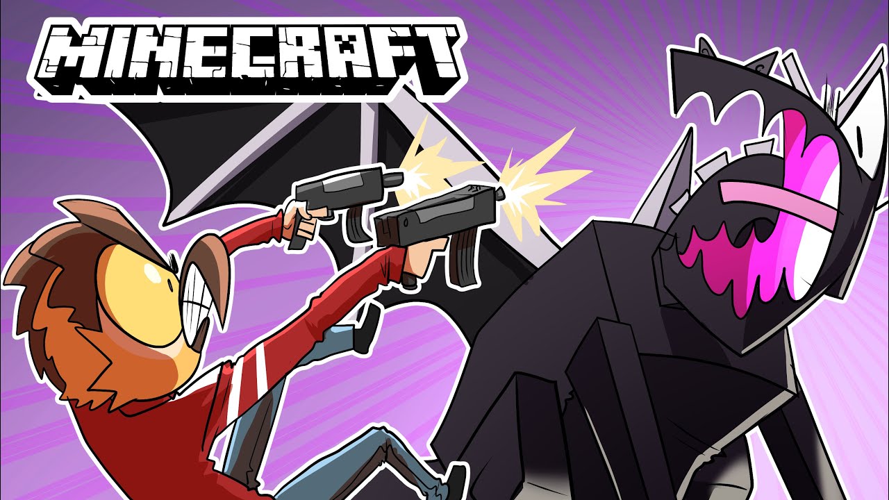 Minecraft where we we use guns to beat the game...