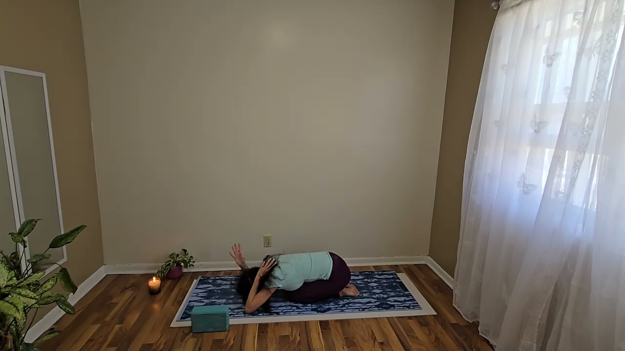 Somatic calming yin  yoga for relief of tension and stress