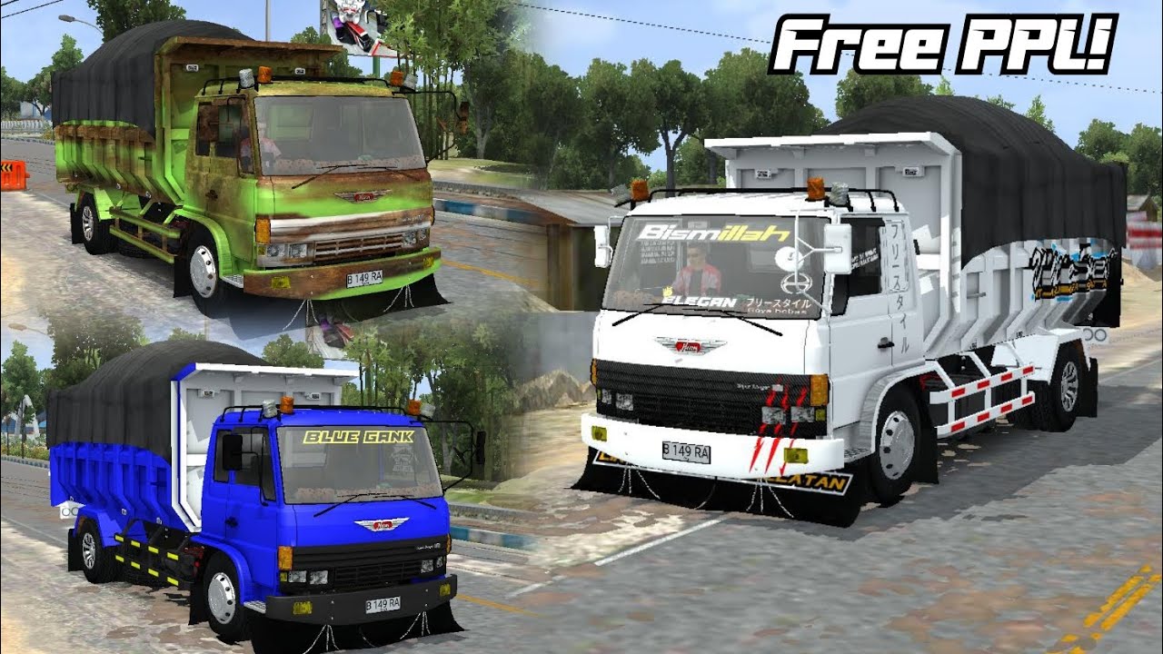 Поделиться 3 вариантами мода раскраски BUSSID Hino Ranger Dump Mbois||SJAOfficial #bussimulatorin...