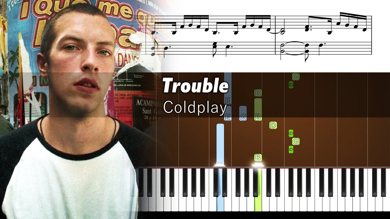 Coldplay - Trouble - Accurate Piano Tutorial with Sheet Music