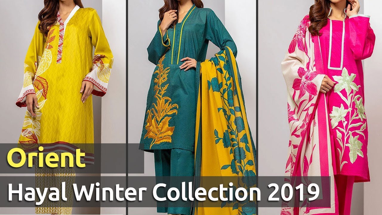 Latest Collection of ORIENT (HAYAL) Winter Dresses 2019 | Pakistani Winter Suits Designs