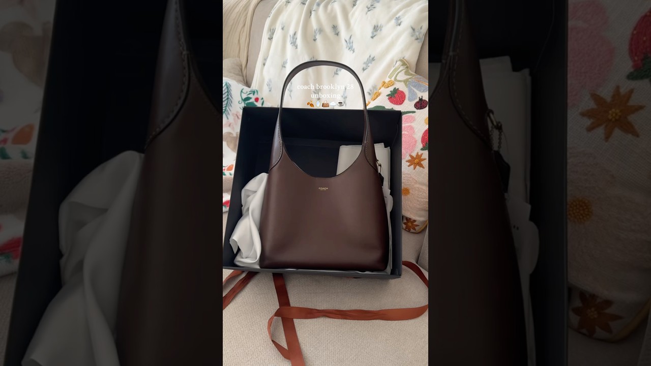 coach Brooklyn 28 in maple unboxing 🤎 #coach #unboxing #coachpurse #coachunboxing #purse