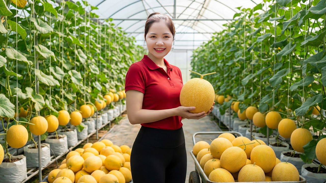 Harvesting 1000+ Super Big Muskmelon Goes To Market Sell - Cooking & Selling Tips - Han Harvesting