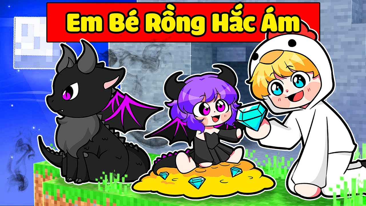 NABEE EM BÉ RỒNG HẮC ÁM BỊ THƯƠNG ĐƯỢC TÔ GÀ NHẬN NUÔI TRONG MINECRAFT*NABEE RỒNG HẮC ÁM 👶🐲🌑