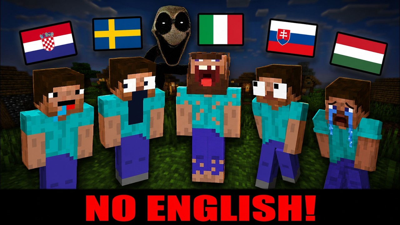 Minecraft but we played using only our native languages! NO ENGLISH ALLOWED