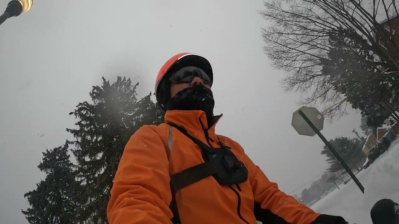 Snow Storm Cycling