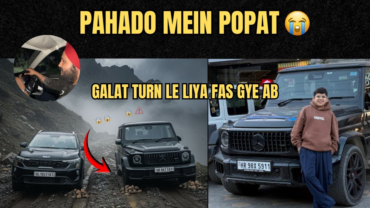 G-Wagon ke saath pahadon mein popat ho gaya 🤡