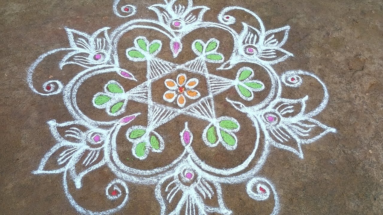5*3 Dots Easy Kolam 