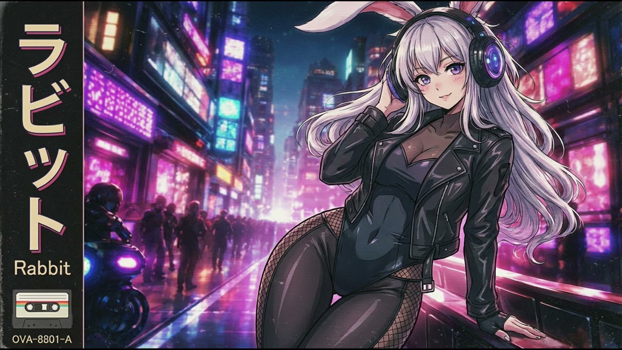 Synthwave Cyberpunk Mix | Darksynth for Focus & Coding | Rabbit (2577 八月-ネ)