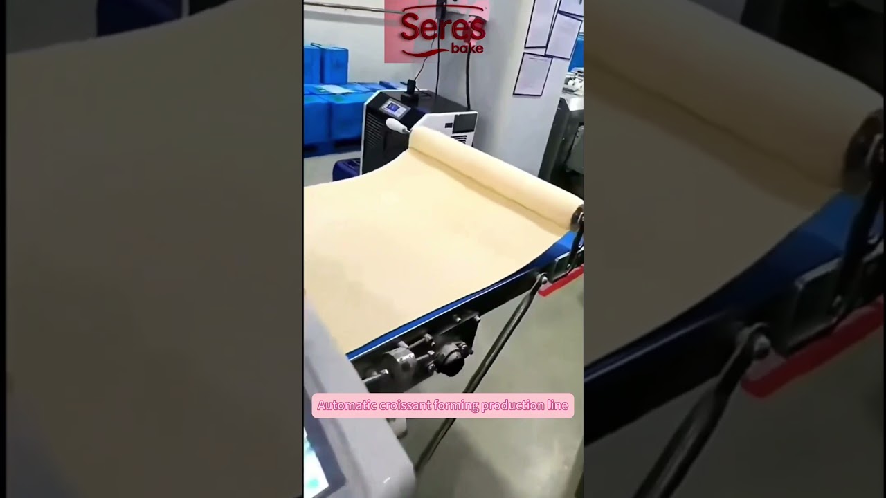 Full-automatic croissant forming production line #equipment #factoryproducts #bakery #croissant