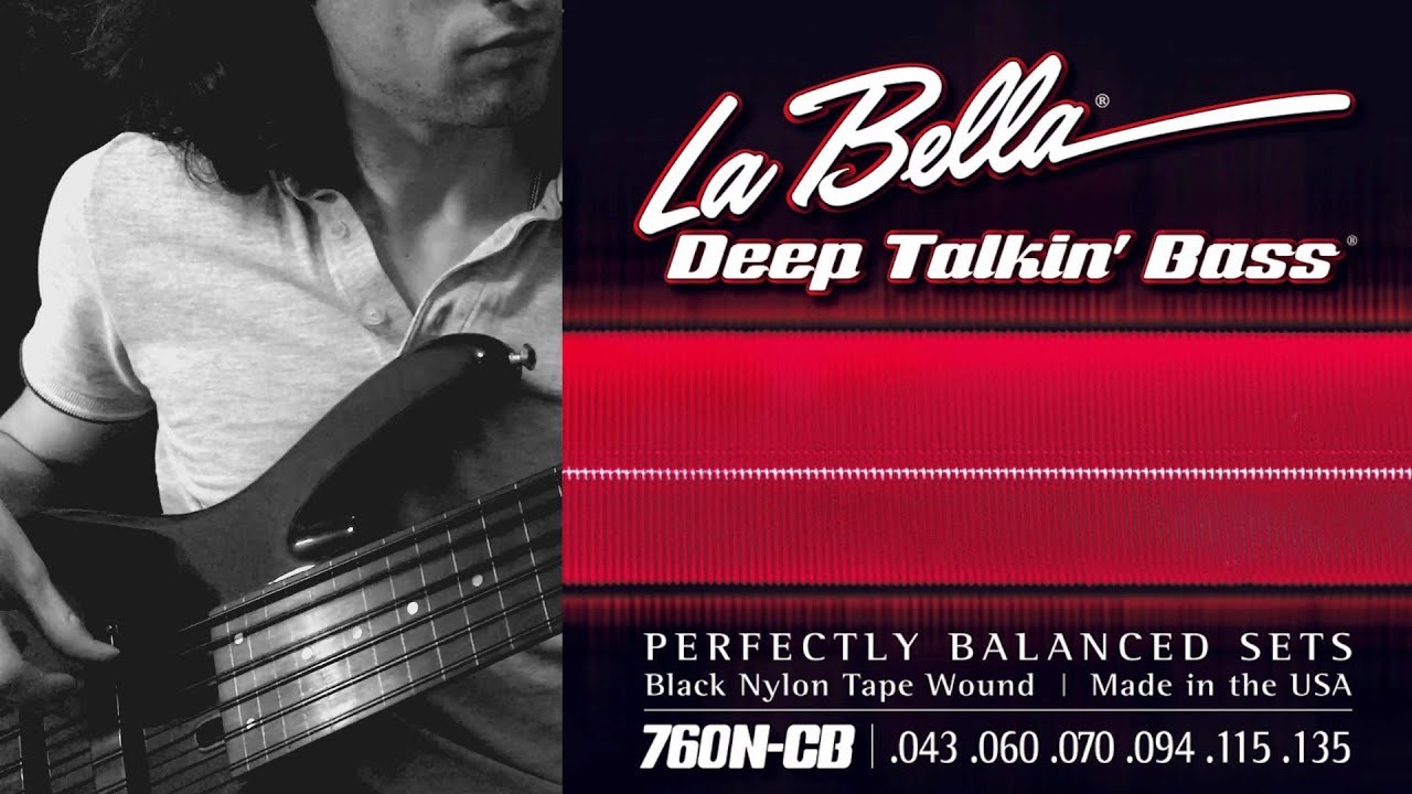 La Bella Black Nylon Tape Wound Bass Strings - Demo
