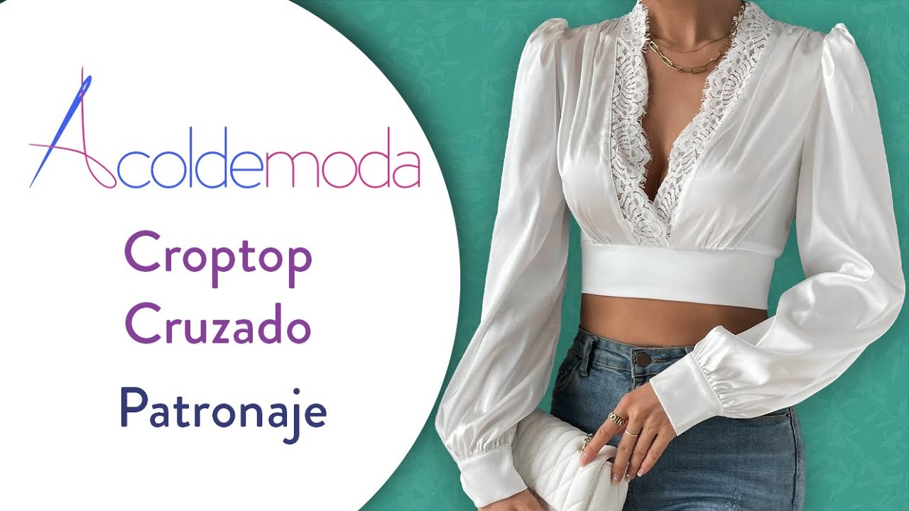 Patronaje de CROPTOP CRUZADO - DIY - Paso a Paso