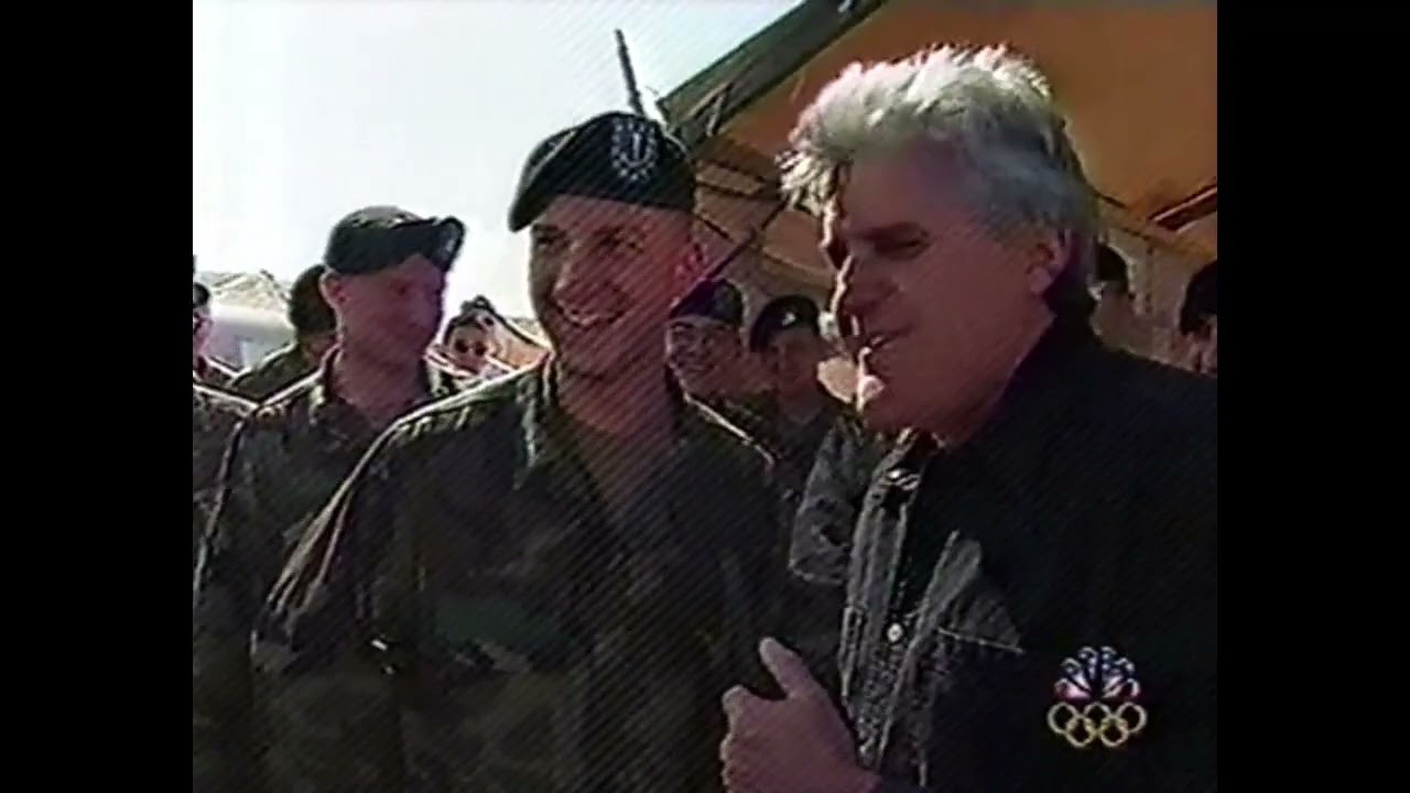Chris Isaak visits the troops with Jay Leno in Bahrain 12/01