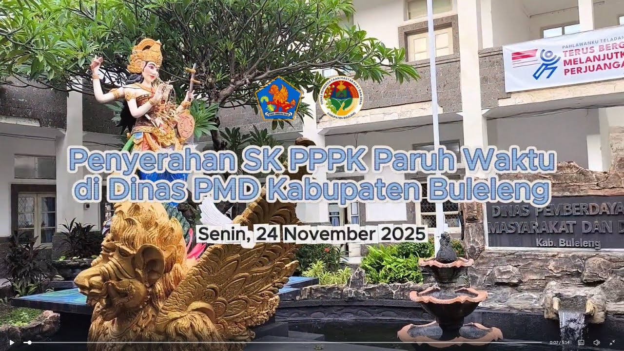 Penyerahan SK PPPK Paruh Waktu Tahun 2025 di Dinas PMD Kabupaten Buleleng