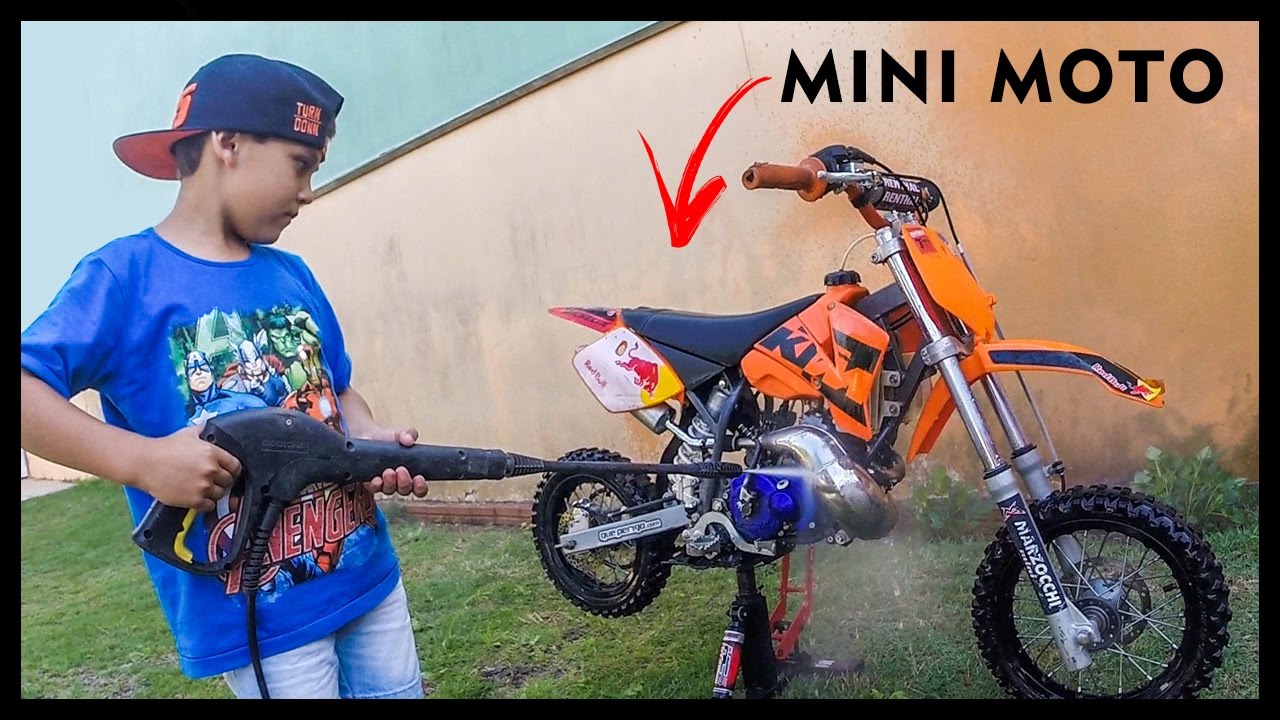 LAVANDO A MINI MOTO CROSS KTM 50 SX | PRONTA PRA ACELERAR DE NOVO !