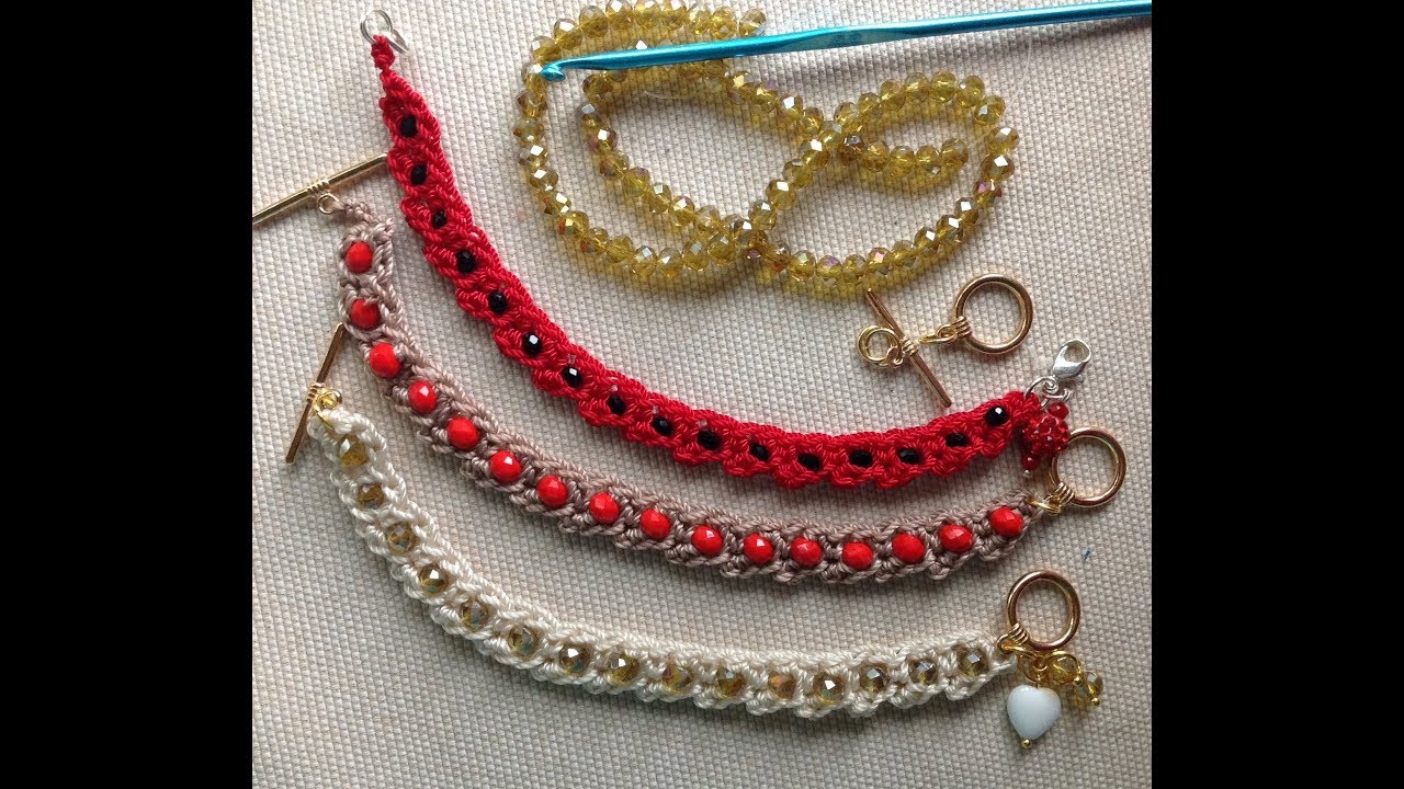 ***PULSERAS EN CROCHET PUNTO DE CONCHITAS****