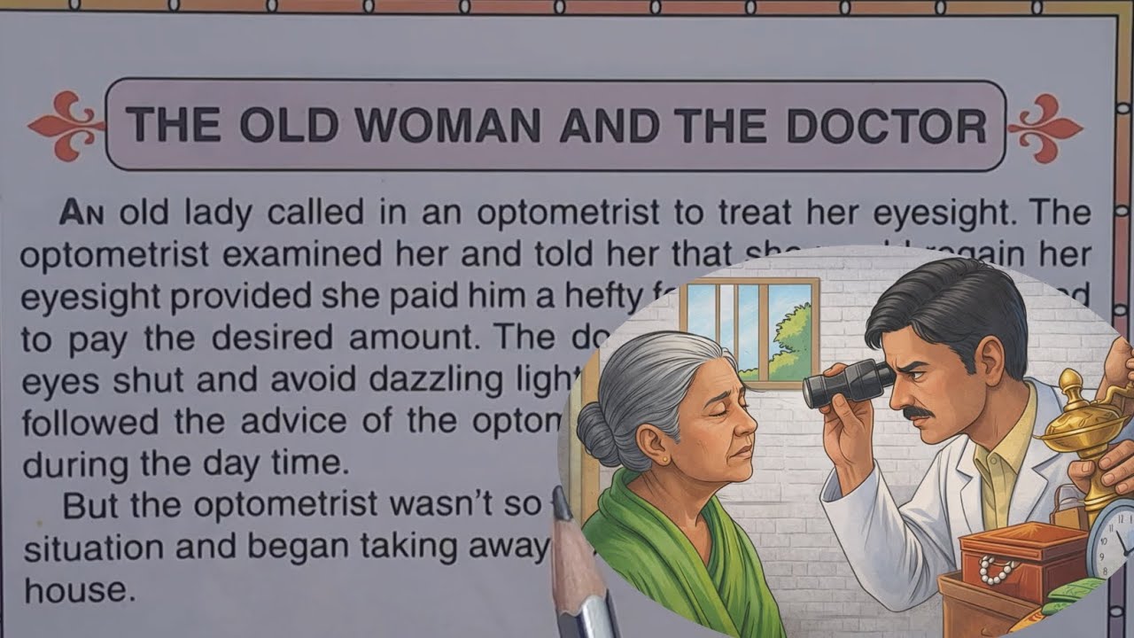 बूढी औरत और डॉक्टर/THE OLD WOMAN AND THE DOCTOR/ENGLISH READING PRACTICE 