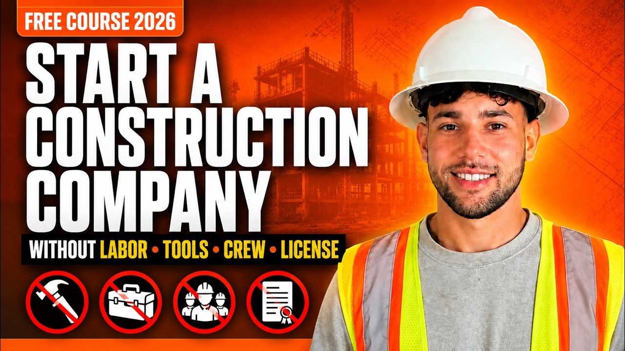 How To Start A Construction Company In 2026 (No License, No Tools, No Crew) FULL COURSE