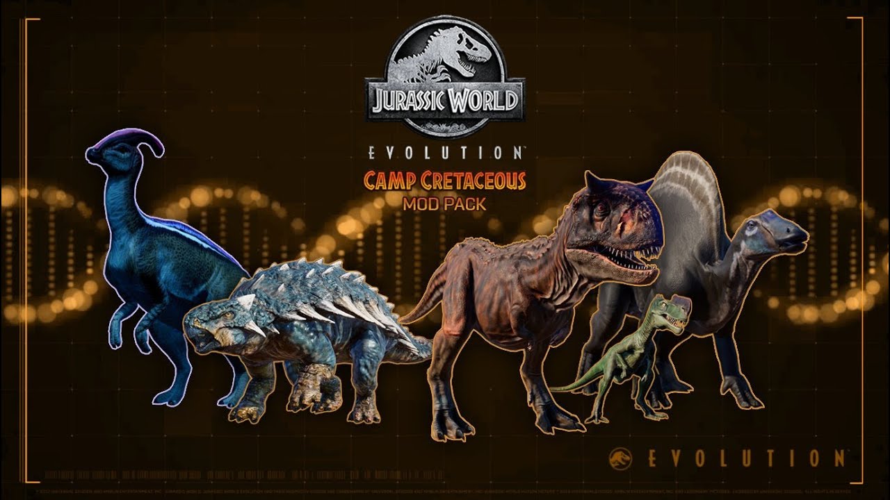 CAMP CRETACEOUS DOWNLOADABLE MOD PACK! - Jurassic World Evolution Mod Pack Showcase!