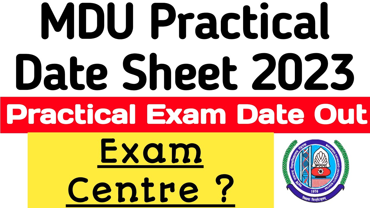 Mdu Practical Exam Date 2023 | MDU Practical exam date sheet || mdu bed reappear practical exam date
