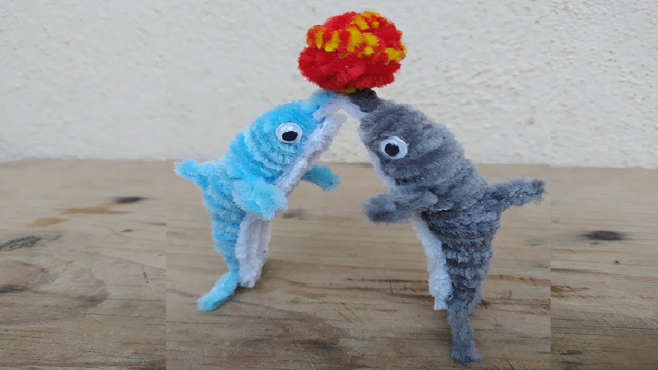 Como hacer un delfín con limpiapipas fácil/pipe cleaner