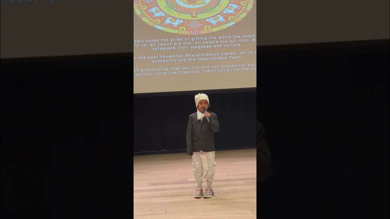 Tribute to Mahakavi Bharathiyar | Senthamizh Nadennum Song | Tamil Heritage Month Opening Ceremony 