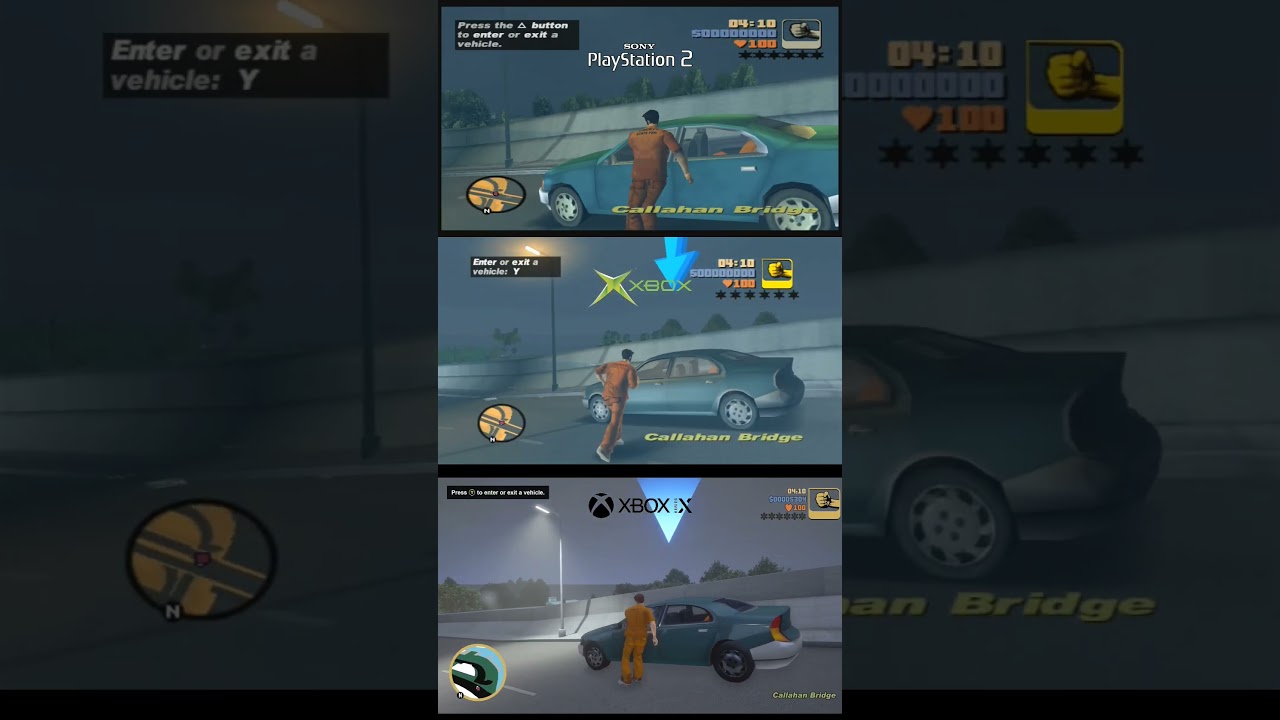 GTA 3 comparison playstation vs xbox #gta3 #gta #xbox #playstation