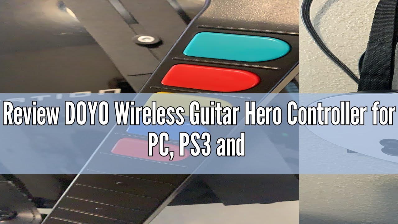 Review DOYO Wireless Guitar Hero Controller for PC, PS3 and PS4/PlayStation 4, Clone Hero, Fortnite