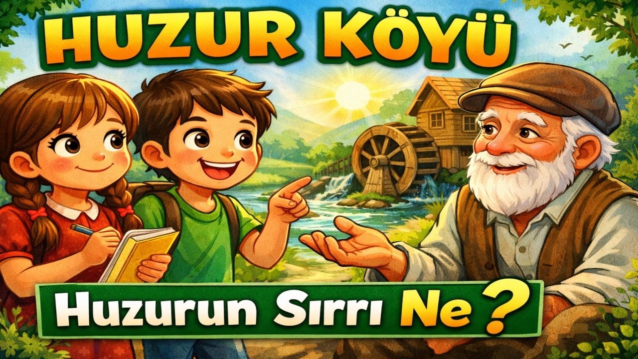 Huzur Köyü’nün Sırrı 🌿 | Çocuklar İçin Değerler Eğitimi Hikâyesi
